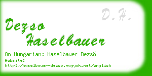 dezso haselbauer business card